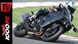 Test Kawasaki Ninja H2 - Rennstrecke 300km/h | Action, Sound, Fazit