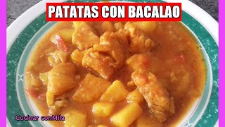 PATATAS CON BACALAO receta casera y facil