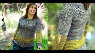 Вязание Кардигана Сверху Спицами 2019 / Knitting Cardigan Top with Spokes / Strickjacke mit Speichen