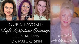 OVER 50 - TOP 5 LIGHT/MEDIUM COVERAGE FOUNDATIONS  - Mature, Dry Skin - Over 50++
