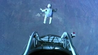Red Bull Stratos Space Jump; Daredevil's Felix Baumgartner Supersonic Skydive Breaks Records