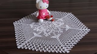 Как вязать крючком шестигранную салфетку - Часть1
