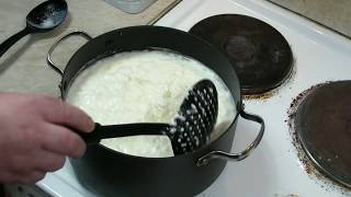 Домашний творог из молока и кефира