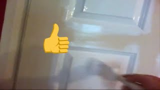 very satisfying to watch  painting a door with white water based gloss