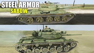 Steel Armor SABOW T-62 and M60A1 Tank Driving Simulation