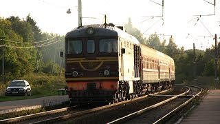 Тепловоз ТЭП60-0992 в о.п. Павильнис / TEP60-0992 passing Pavilnys stop