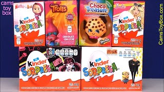 Chocolate Surprise Eggs Masha Bear Trolls Barbie Kinder Despicable Me 3 Monster High Toys