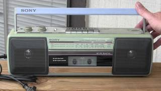 Sony Soundrider CFS-210 mini cassette stereo radio portable Boombox