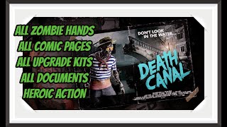Zombie Army 4 Dead War -Death Canal Collectibles: Zombie Hands, Documents, Upgrade Kits, Comic Pages