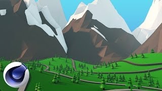 Моделирование низкополигонального ландшафта в Cinema 4D