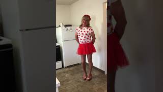Paulette wearing cute girly outfit and wedges...(crossdresser/transvestite)