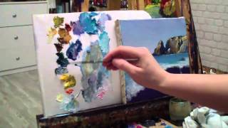 Алла Белопесоцкая видеоурок живопись маслом море Alla Belopesotsky tutorial oil painting sea
