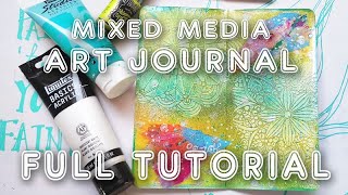 Beginner mixed media tutorial with Dylusions Shimmer Sprays Mimi Bondi