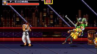 Streets of Rage 2: SFII Mod (Sega Genesis) Ryu (Mania) Part 1