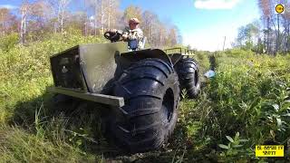 Болотоход переломка Тундра 4/4 (часть 2)   и  кабаны!