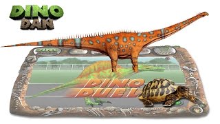 DINO DAN : DINO DUELS #47 - Diplodocus VS Tortoise - Make for Kids