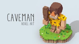 Caveman Voxel character