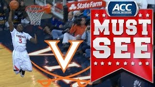 Virginia's Teven Jones Dunks After Steal | ACC Must See Moment