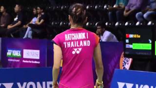 Yao Xue vs Ratchanok Intanon | WS QF Match 2 - YONEX Sunrise India Open 2015