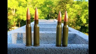 7.62X54R VS .308 Win - Cinder Block Test - Mosin VS Ruger American