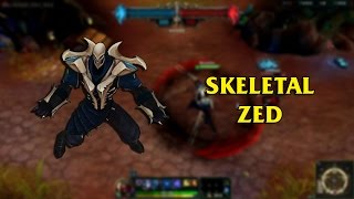 Skeletal Zed LoL Custom Skin ShowCase