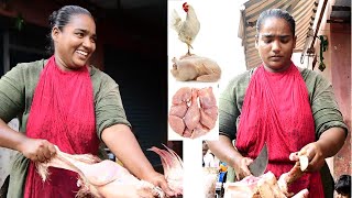 Amazing Chicken Cutting Skills By Woman ||Best women chicken cutter|Chicken cutting by Lady