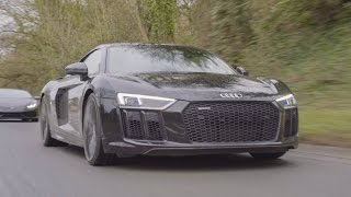Lamborghini Huracán VS Audi R8 V10 Plus in Larini Exhaust Face Off