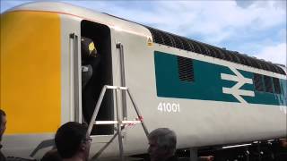 41001 HST prototype powercar notching up @ Derby Etches Park