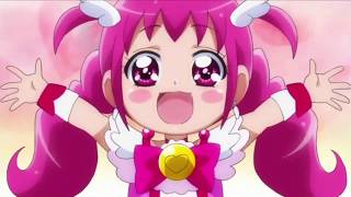 Glitter Force transformation with Smile Pretty Cure transformation theme Glitter Kids