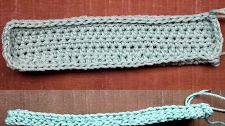 Cara Merajut Alas Tas Bentuk Persegi Panjang - Crochet Base Bag