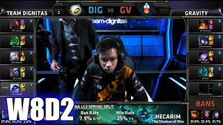Dignitas vs Gravity Gaming | S5 NA LCS Spring 2015 Week 8 Day 2 | DIG vs GV W8D2G1 VOD 60FPS