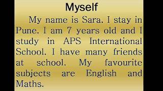 Myself essay, short paragraph in English by Smile Please World