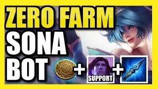 NOT EVEN PROS CAN BEAT THIS SONA+TARIC BOT STRAT! ZERO FARM SONA w/ KLEPTO! | (As seen in the LCS)
