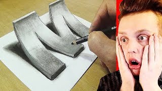 Как Нарисовать 3D Рисунок на Бумаге? / РЕАКЦИЯ на БЕЗБАШЕННЫЕ ИЛЛЮЗИИ на БУМАГЕ!