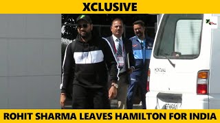 Xclusive | WATCH: Injured Rohit Sharma leaves Hamilton for India