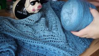 Процесс завершён - Шаль "Потерянные во времени" из пряжи Аlize Angora Gold Ombre Batik