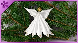 DIY ? Ribbon angel ? step by step (ENG Subtitles) - Speed up #633