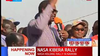 Former Governor Evans Kidero addresses NASA supporters at Kibra
