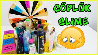 Bitmiş Eski Malzemeler ile Çöplük Slime - Mystery Wheel of DUMP IT Slime Challenge - Vak Vak TV