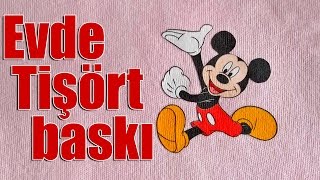 transfer paper t shirt printing at home/Evde basit tişört kumaş/baskısı, hobi