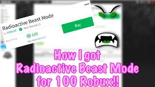 Roblox | I got Radioactive Beast Mode FIRST 5000 To Get It!