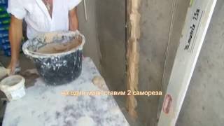 Установка МАЯКОВ из ГИПСА #ШТУКАТУРКАсвоимиРУКАМИвидео.КАК выставить маяки для штукатурки 2
