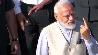 Ahmedabad: PM Modi casts his vote in Ranip, arrives in open jeep