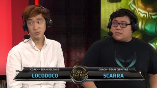 TSM coach Locodoco and Dignitas coach Scarra talk about their teams heading into the playoffs!