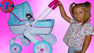 Коляска для куклы котенок и Ярослава. Игрушки для девочек Stroller for Baby Dolls Unboxing Toy