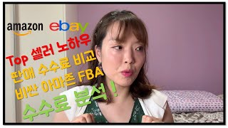 [ebay탑셀러 노하우 방출] ebay, Amazon, shopify 판매 수수료 알려드립니다. Amazon FBA 수수료가 비싸 판매가 대비 총 수수료 50% 까지도 나옵니다.