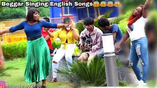 BEGGAR SINGING ENGLISH SONG IN DELHI PRANK |  HITESH FILMS