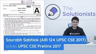 The Solutionists E16 - UPSC CSE Prelims 2017 Solved Paper