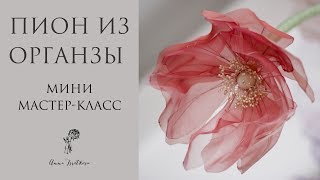 ПИОН ИЗ ОРГАНЗЫ 3.0 СВОИМИ РУКАМИ. Мини мастер-класс от Анны Цветковой. Большие цветы и фотозоны