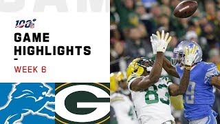 Lions vs. Packers Week 6 Highlights | NFL 2019